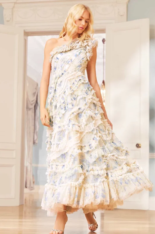 Midi dresses with side slits for a sexy and elegant appearance Summer Posy Aaliyah One-Shoulder Gown Midi dresses with side slits for a sexy and elegant appearance Summer Posy Aaliyah One-Shoulder Gown