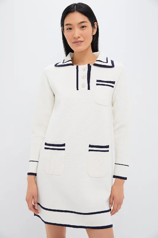 Midi dresses with pom - pom trims for a playful and festive look Cream Eleonora Dress Midi dresses with pom - pom trims for a playful and festive look Cream Eleonora Dress
