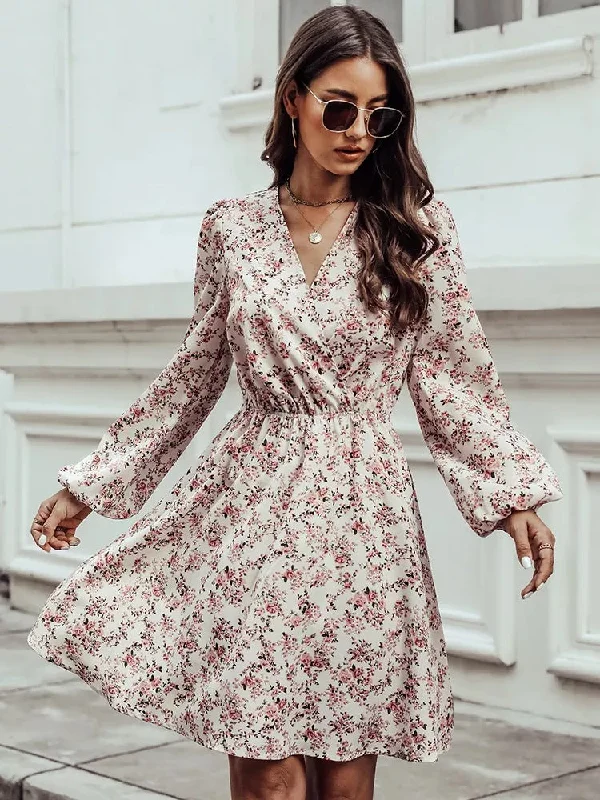 Mini dresses with pocket details for added functionality Autumn Years Floral Swiss Dot Ruched Dress Mini dresses with pocket details for added functionality Autumn Years Floral Swiss Dot Ruched Dress