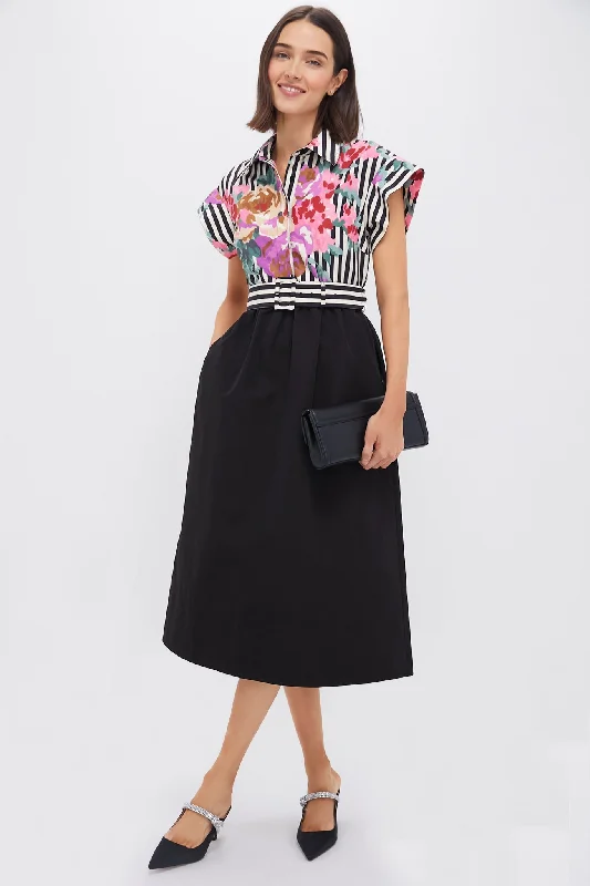 Midi dresses with lace - up fronts for a unique and adjustable style Flowering Trellis Chloe Dress Midi dresses with lace - up fronts for a unique and adjustable style Flowering Trellis Chloe Dress