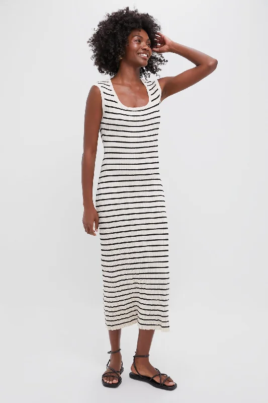 Plaid midi dresses for a fall - themed family gathering Sandshell Gisele Stripe Midi Dress Plaid midi dresses for a fall - themed family gathering Sandshell Gisele Stripe Midi Dress