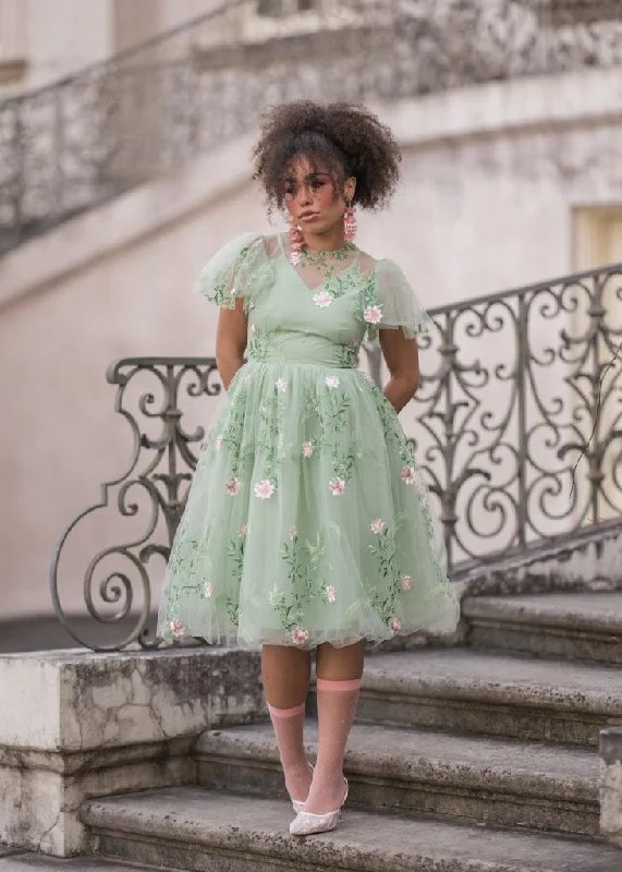 Midi dresses with metallic threads for a glamorous evening event Lily Dress