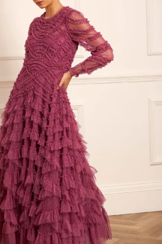 Sheath midi dresses with beaded embellishments for a formal occasion Lana Round Neck Gown Sheath midi dresses with beaded embellishments for a formal occasion Lana Round Neck Gown