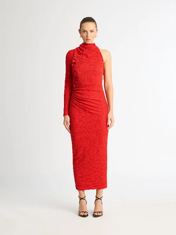 A - line midi dresses with floral prints for spring brunches EVERLY RUCHED MIDI DRESS