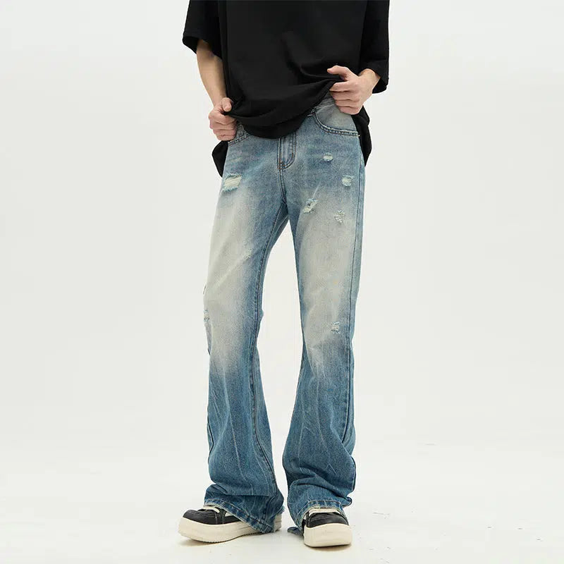 Embellished women jeans with studs or rhinestones for a glamorous touchBlue Straight Leg Ripped Jeans Embellished women jeans with studs or rhinestones for a glamorous touchBlue Straight Leg Ripped Jeans