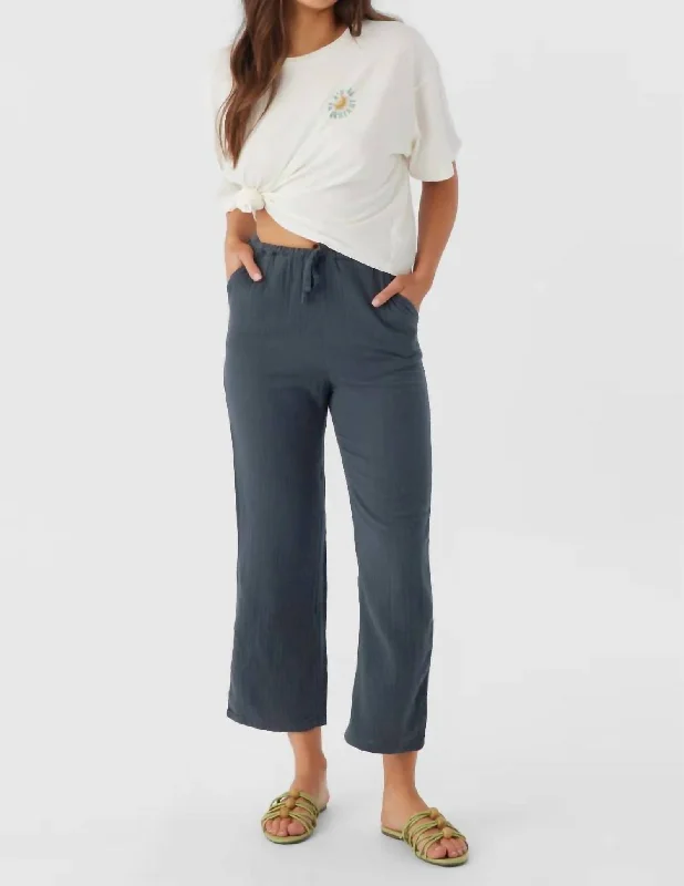 Women's Tight Trousers with Rhinestone Embellishments in Silver for a Sparkly LookBrenda Double Gauze Pants In Slate Women's Tight Trousers with Rhinestone Embellishments in Silver for a Sparkly LookBrenda Double Gauze Pants In Slate