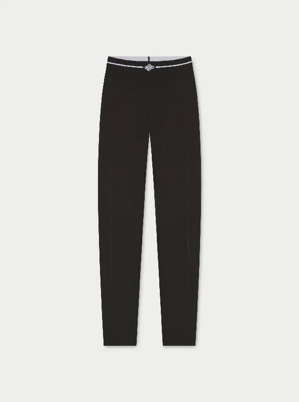 High - Waisted Women's Leather Tight Trousers in Black for a Rock - Chic LookEMBLEM JERSEY LEGGINGS - BLACK High - Waisted Women's Leather Tight Trousers in Black for a Rock - Chic LookEMBLEM JERSEY LEGGINGS - BLACK