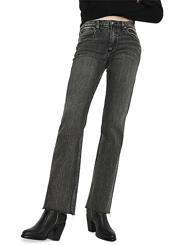 Acid - wash women jeans with a retro finishPeyton Womens Mid Rise Raw Hem Bootcut Jeans Acid - wash women jeans with a retro finishPeyton Womens Mid Rise Raw Hem Bootcut Jeans