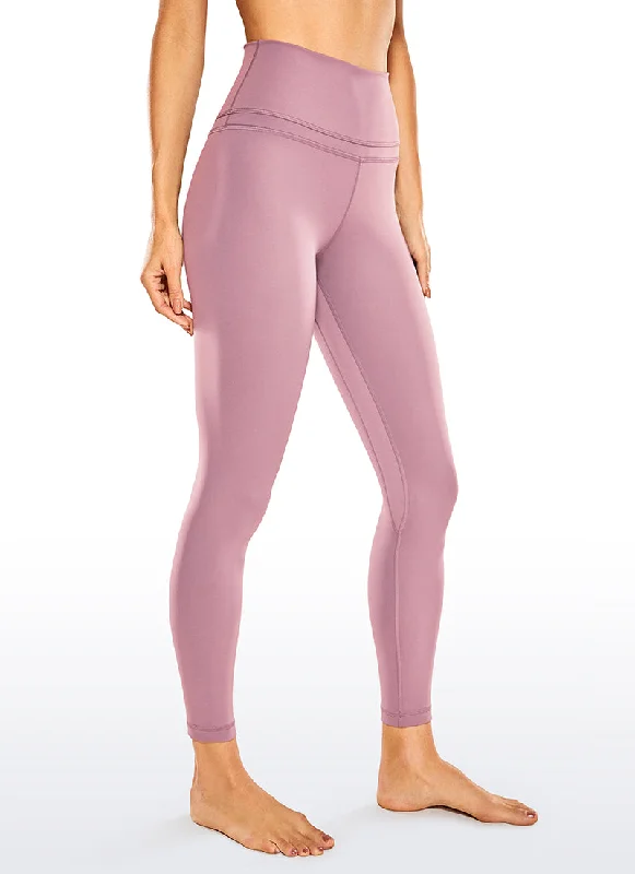 Women's Seamless Compression Tight Trousers in Gray for Fitness and Yoga SessionsNakedfeel Leggings 25" - Double Waistseam Women's Seamless Compression Tight Trousers in Gray for Fitness and Yoga SessionsNakedfeel Leggings 25" - Double Waistseam