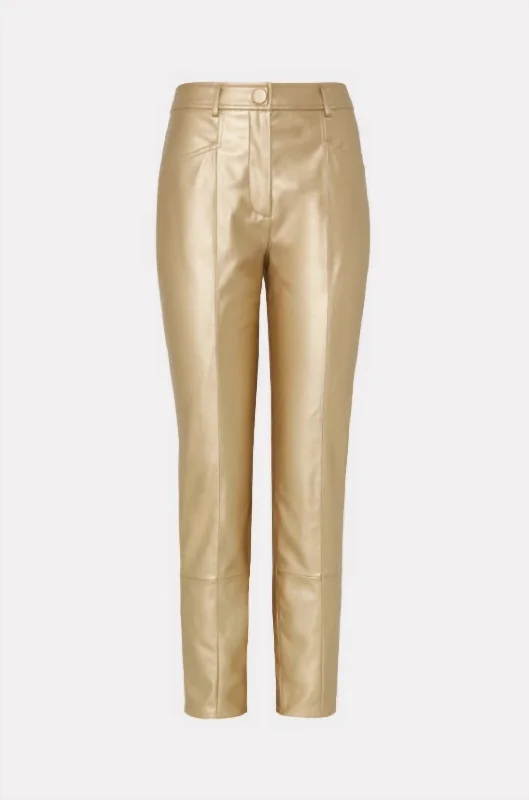 Women's Velvet Tight Trousers in Burgundy for a Luxurious and Elegant AppearanceRue Faux Leather Pants In Gold Women's Velvet Tight Trousers in Burgundy for a Luxurious and Elegant AppearanceRue Faux Leather Pants In Gold
