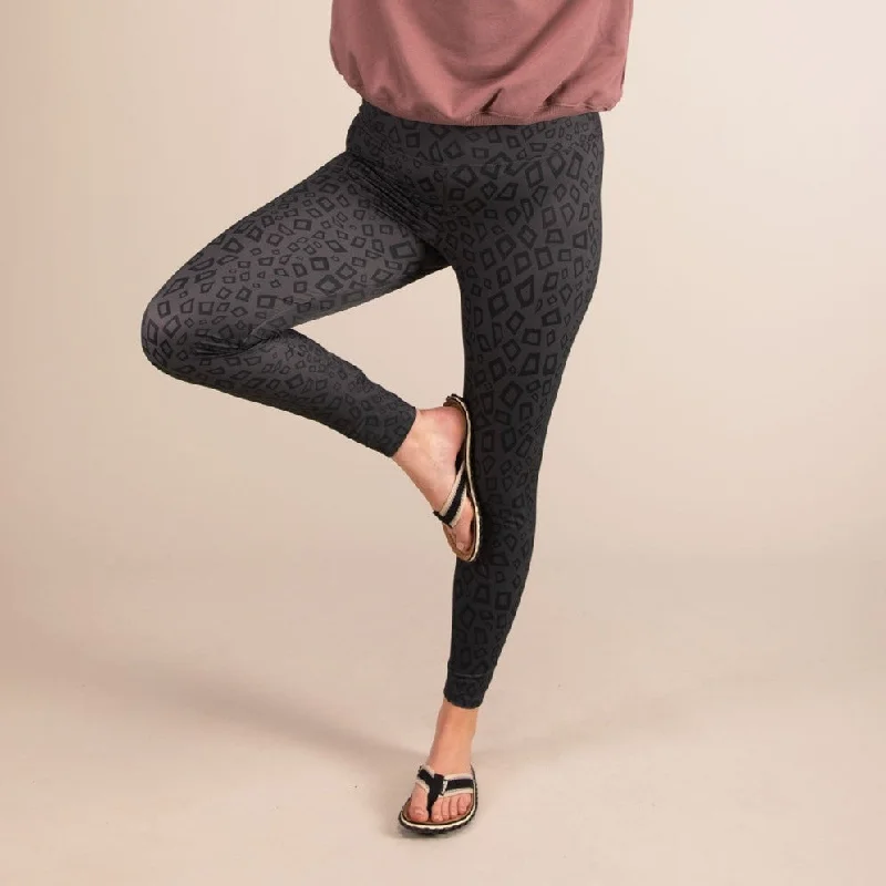 Women's Fleece - Lined Tight Trousers in Dark Blue for Warmth in Cold WeatherTITAN MINIMAL LEOPARD Women's Fleece - Lined Tight Trousers in Dark Blue for Warmth in Cold WeatherTITAN MINIMAL LEOPARD