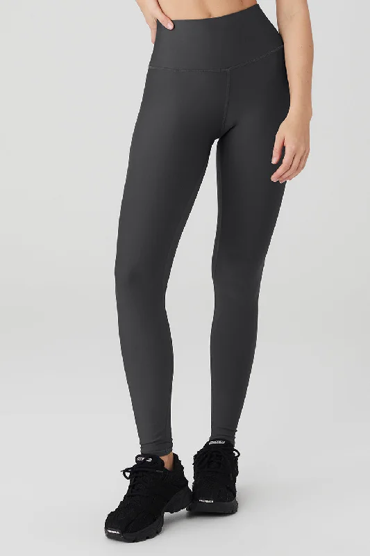 Women's Tight Trousers with Rhinestone Embellishments in Silver for a Sparkly LookHigh-Waist Airlift Legging - Anthracite Women's Tight Trousers with Rhinestone Embellishments in Silver for a Sparkly LookHigh-Waist Airlift Legging - Anthracite