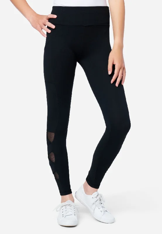 Plus Size Women's Sheer Tight Trousers in Nude for a Subtle and Stylish StatementWide Strap Detail Legging Plus Size Women's Sheer Tight Trousers in Nude for a Subtle and Stylish StatementWide Strap Detail Legging