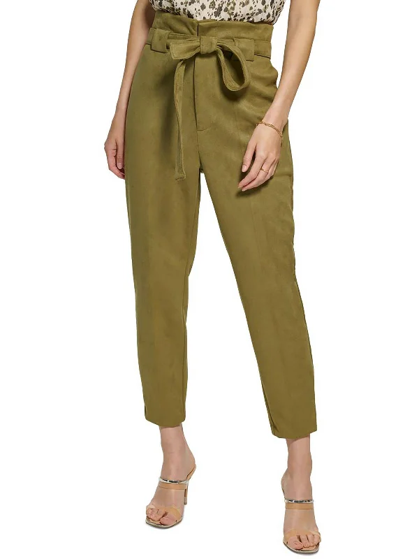 Plus Size Women's Sheer Tight Trousers in Nude for a Subtle and Stylish StatementWomens Faux Suede High Rise Paperbag Pants Plus Size Women's Sheer Tight Trousers in Nude for a Subtle and Stylish StatementWomens Faux Suede High Rise Paperbag Pants