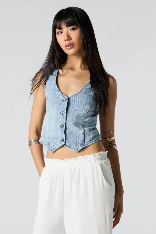 Plus Size Women's Sequin - Embellished Blazers in Silver for a Glamorous PartyDenim Vest Plus Size Women's Sequin - Embellished Blazers in Silver for a Glamorous PartyDenim Vest
