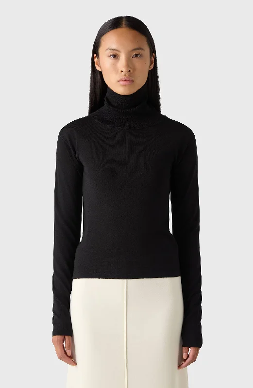 color block women cardigan with bold huesThe Turtleneck