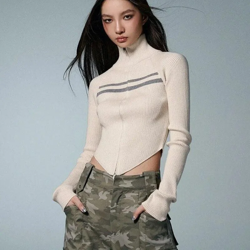 boyfriend style women cardigan for a relaxed fitBelted Back Turtleneck Cropped Cardigan boyfriend style women cardigan for a relaxed fitBelted Back Turtleneck Cropped Cardigan