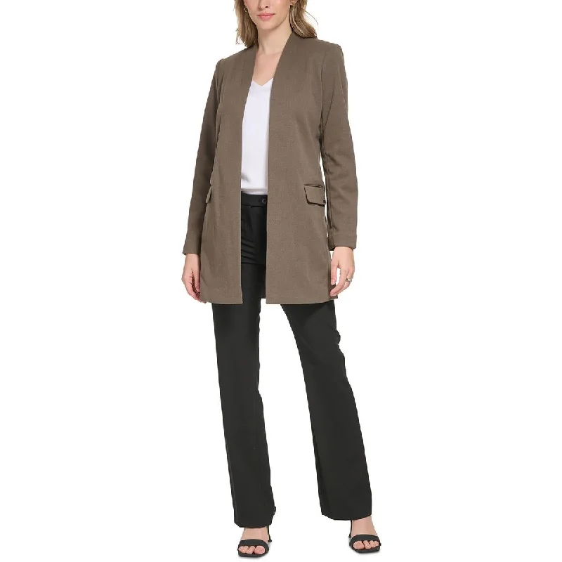 Women's Longline Linen Blazers in Pastel Colors for Summer EventsCalvin Klein Womens Collarless Suit Separate Open-Front Blazer Women's Longline Linen Blazers in Pastel Colors for Summer EventsCalvin Klein Womens Collarless Suit Separate Open-Front Blazer