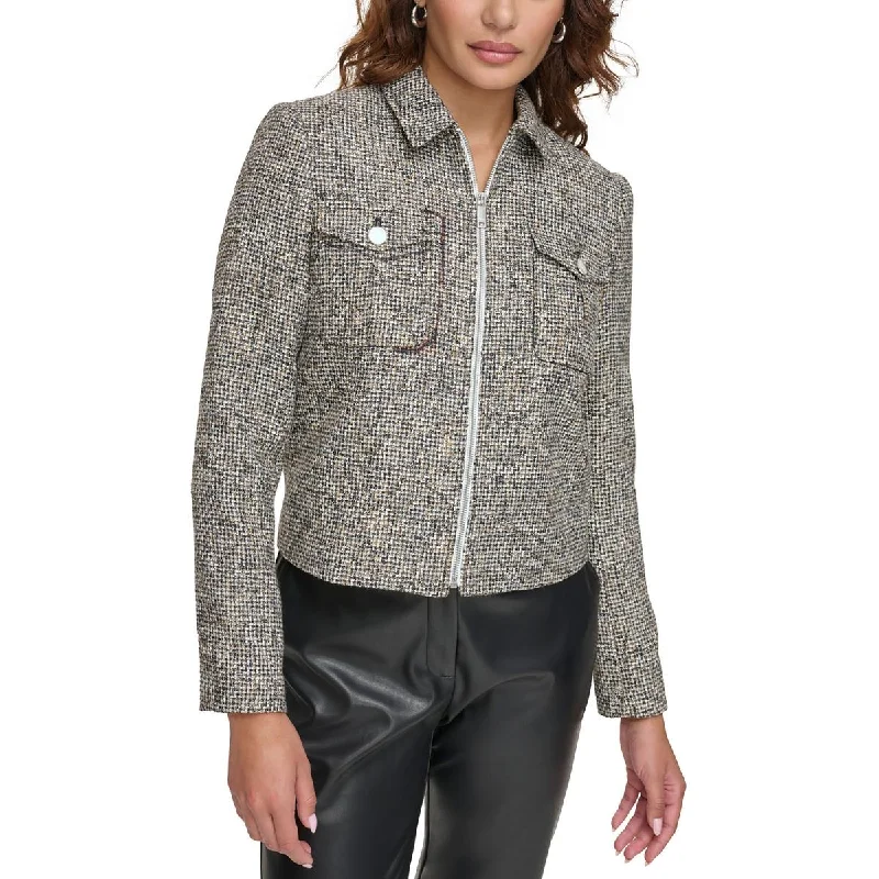 Double - Breasted Women's Polyester Blazers in Bright Colors for a Fun StyleCalvin Klein Womens Petites Tweed Cropped Bolero Double - Breasted Women's Polyester Blazers in Bright Colors for a Fun StyleCalvin Klein Womens Petites Tweed Cropped Bolero
