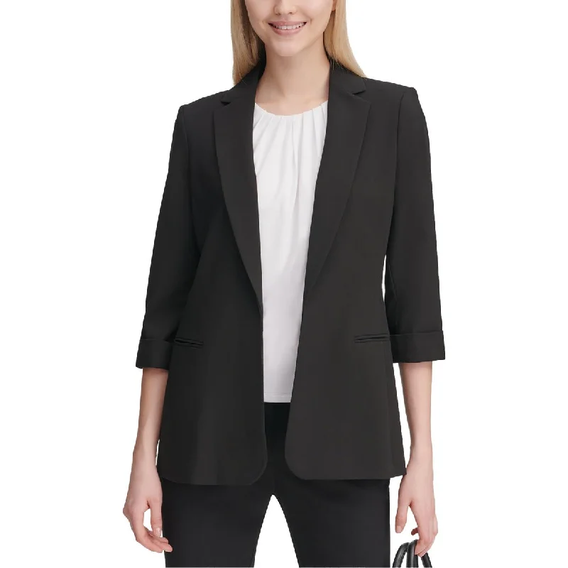 Women's Slim - Fit Blazers in Charcoal Gray for a Professional AppearanceCalvin Klein Womens Suit Separate Office Wear Open-Front Blazer Women's Slim - Fit Blazers in Charcoal Gray for a Professional AppearanceCalvin Klein Womens Suit Separate Office Wear Open-Front Blazer