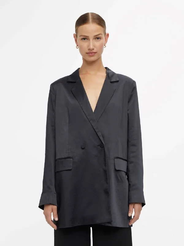 Women's Peplum Blazers in Emerald Green for a Stylish Work AttireDebra Blazer - Black Women's Peplum Blazers in Emerald Green for a Stylish Work AttireDebra Blazer - Black