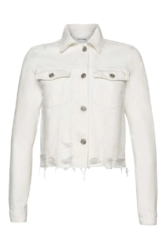 Oversized Women's Printed Blazers in Animal Patterns for a Statement PieceFrame Denim Le Vintage Jacket in White Rips Oversized Women's Printed Blazers in Animal Patterns for a Statement PieceFrame Denim Le Vintage Jacket in White Rips