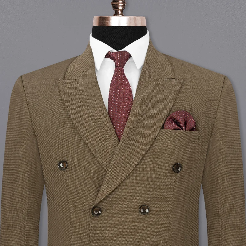 Plus Size Women's Double - Breasted Wool Blazers for Winter Office WearHemlock Brown Double Breasted Premium Cotton Blazer Plus Size Women's Double - Breasted Wool Blazers for Winter Office WearHemlock Brown Double Breasted Premium Cotton Blazer