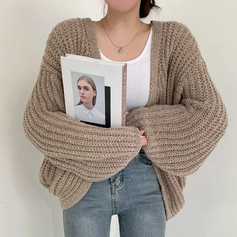 v neck women cardigan to elongate the necklineAmy Fashion - Korean Chic Autumn Lazy Style Cardigan v neck women cardigan to elongate the necklineAmy Fashion - Korean Chic Autumn Lazy Style Cardigan