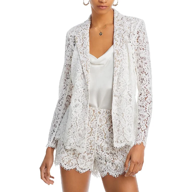 Plus Size Women's Embroidered Blazers in Floral Patterns for a Feminine TouchL’Agence Womens Clementine Lace Long leeves One-Button Blazer Plus Size Women's Embroidered Blazers in Floral Patterns for a Feminine TouchL’Agence Womens Clementine Lace Long leeves One-Button Blazer