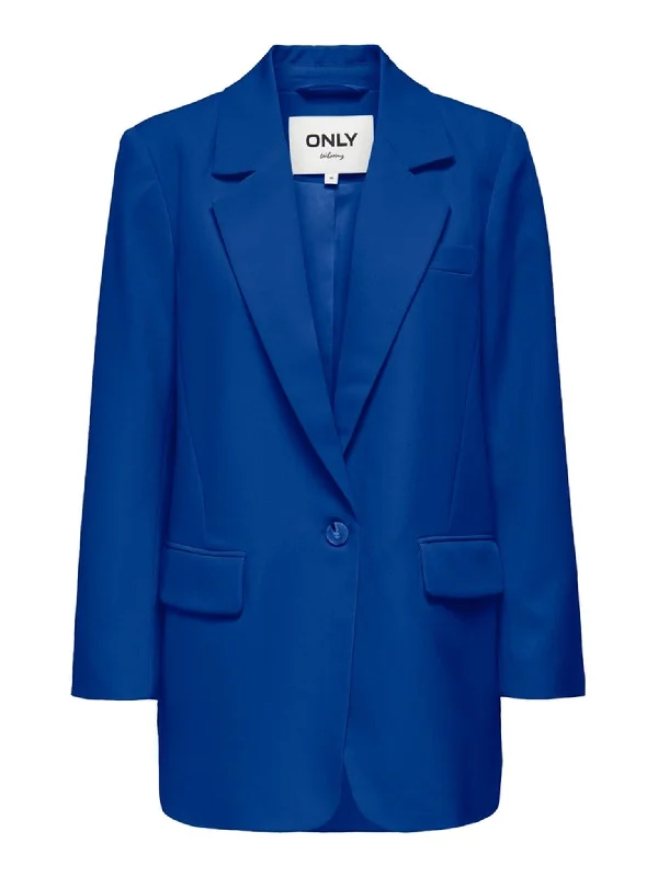 Single - Breasted Women's Tweed Blazers with Gold Buttons for a Classic LookLana-Berry Oversized Blazer - Surf the Web Single - Breasted Women's Tweed Blazers with Gold Buttons for a Classic LookLana-Berry Oversized Blazer - Surf the Web