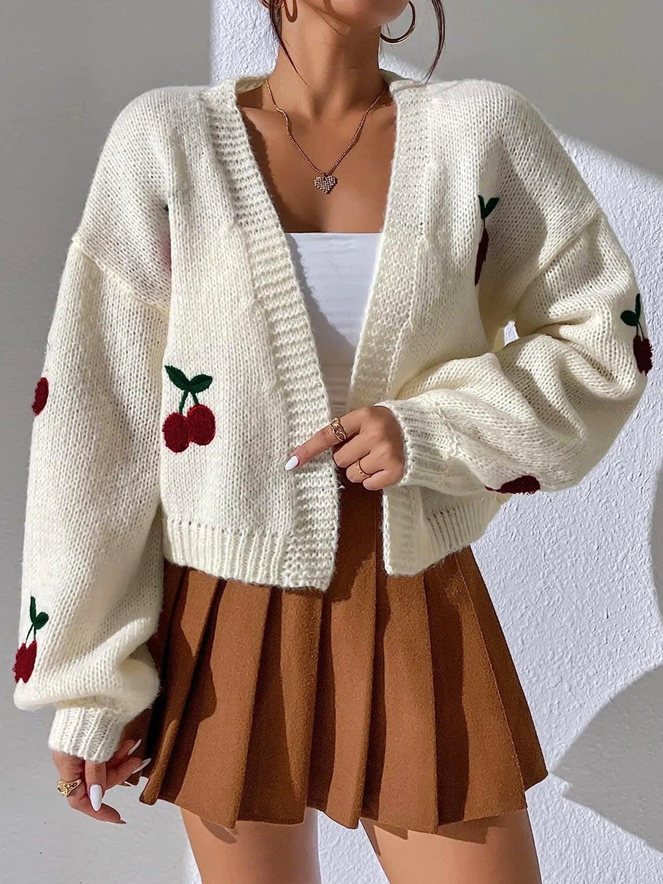 machine washable women cardigan for easy careLong-Sleeved Solid Color Embroidered Fashion Spring Autumn Winter Sweater machine washable women cardigan for easy careLong-Sleeved Solid Color Embroidered Fashion Spring Autumn Winter Sweater