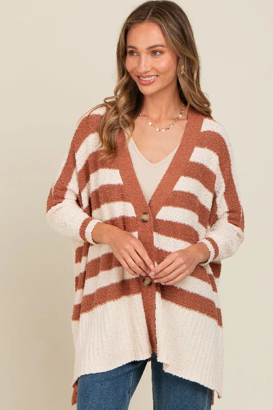 oversized women cardigan for a trendy and cozy lookMocha Textured Knit Striped Oversized Cardigan oversized women cardigan for a trendy and cozy lookMocha Textured Knit Striped Oversized Cardigan