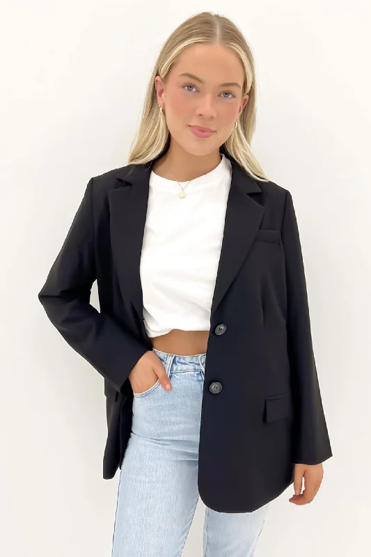 Oversized Women's Checkered Blazers in Black and White for a Trendy StyleNaomi Blazer Black Oversized Women's Checkered Blazers in Black and White for a Trendy StyleNaomi Blazer Black