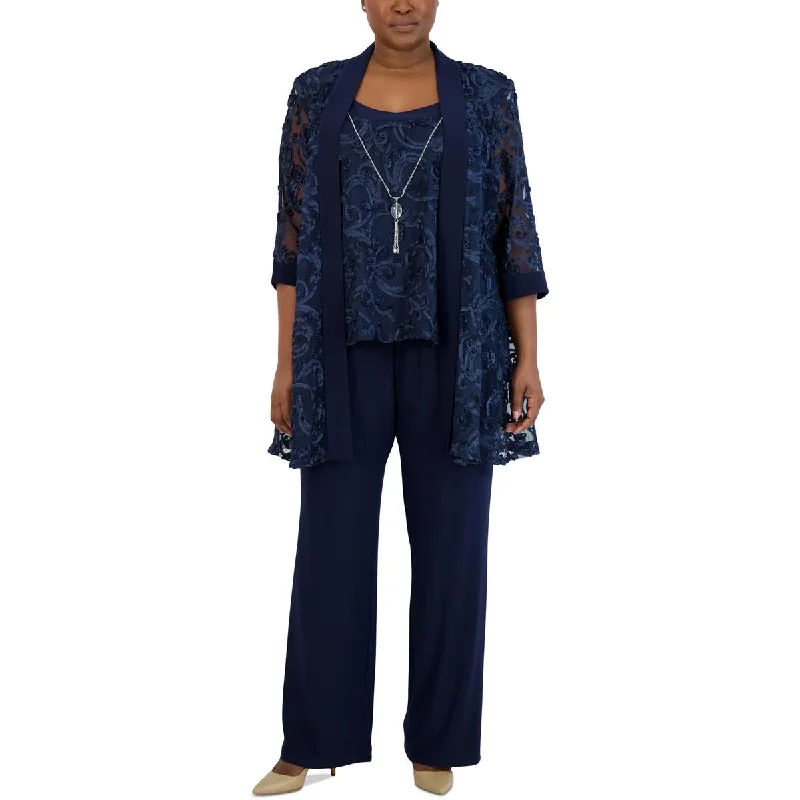 Double - Breasted Women's Polyester Blazers in Bright Colors for a Fun StyleR&M Richards Womens Plus Lace Tank Duster Blazer Double - Breasted Women's Polyester Blazers in Bright Colors for a Fun StyleR&M Richards Womens Plus Lace Tank Duster Blazer