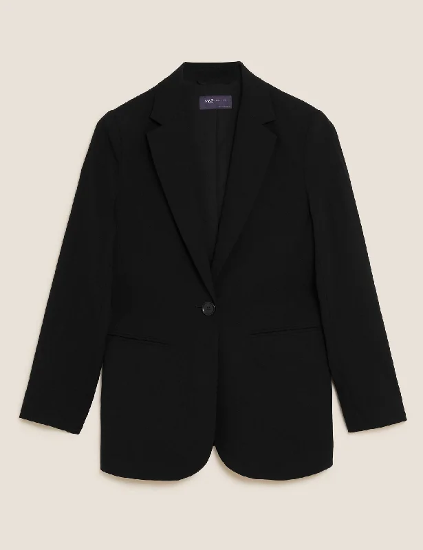 Plus Size Women's Cropped Velvet Blazers in Burgundy for a Night OutRelaxed Single Breasted Blazer Plus Size Women's Cropped Velvet Blazers in Burgundy for a Night OutRelaxed Single Breasted Blazer