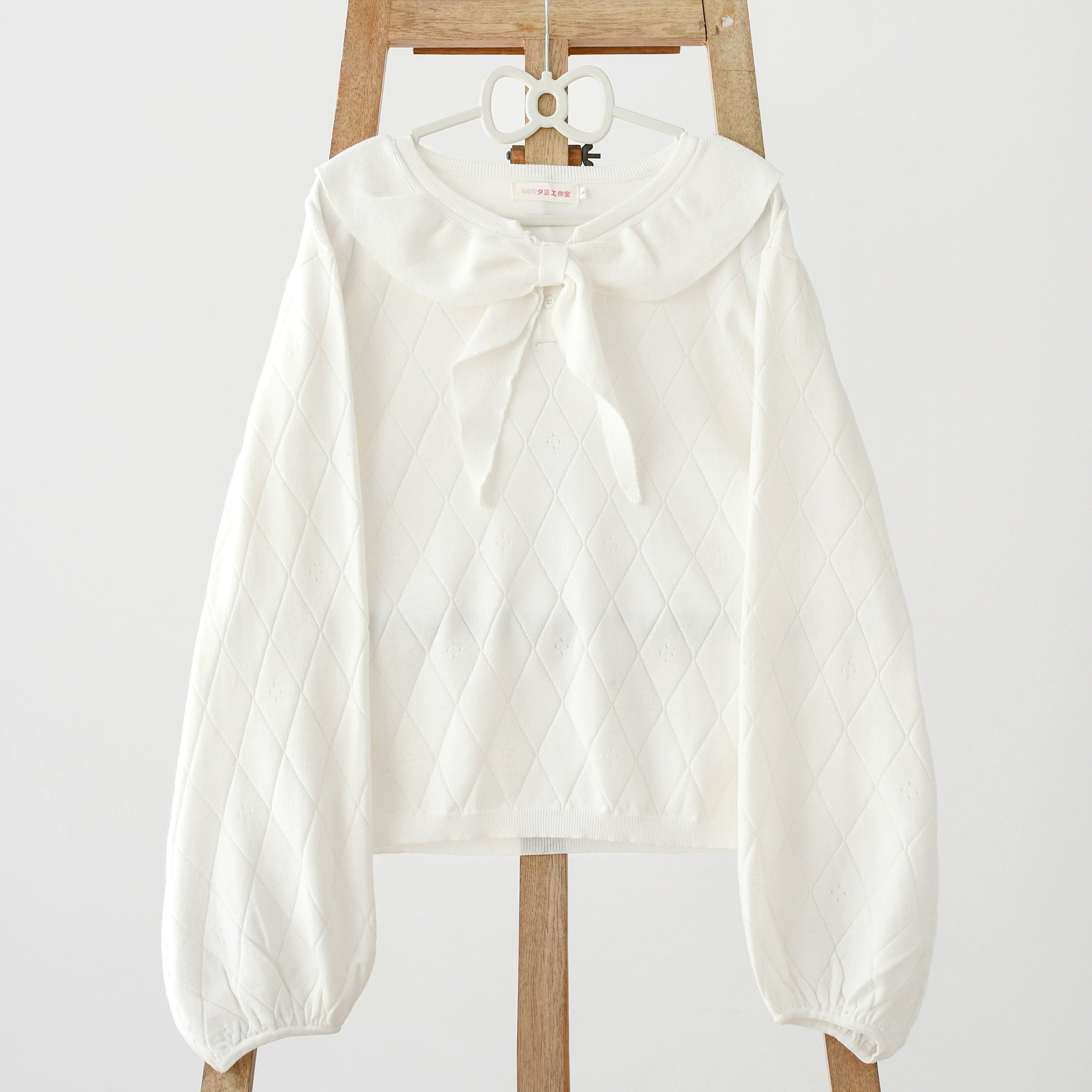 cropped women cardigan to pair with high - waisted jeansSailor's Collar Pullover Knit Sweater cropped women cardigan to pair with high - waisted jeansSailor's Collar Pullover Knit Sweater