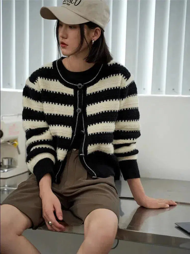 organic cotton women cardigan for an eco - friendly choiceStriped Button Up Cardigan organic cotton women cardigan for an eco - friendly choiceStriped Button Up Cardigan