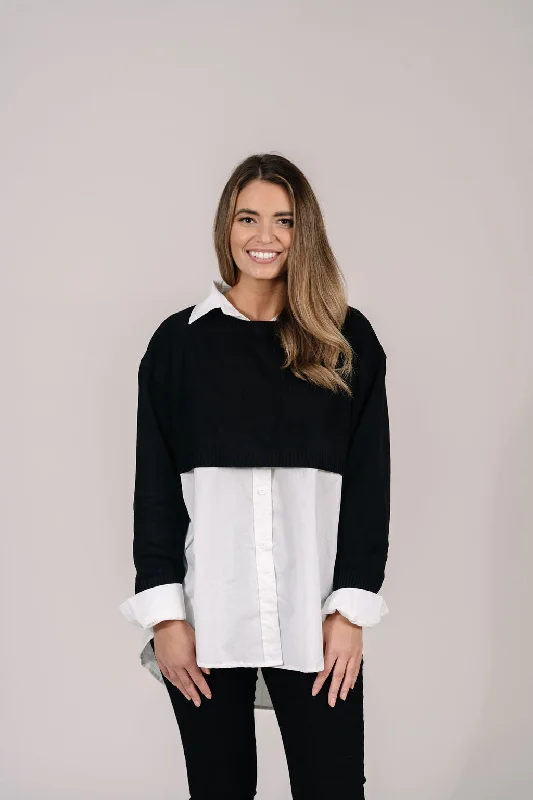 Cropped Women's Angora Blend Sweaters for a Trendy LookLauren shirt and jumper set