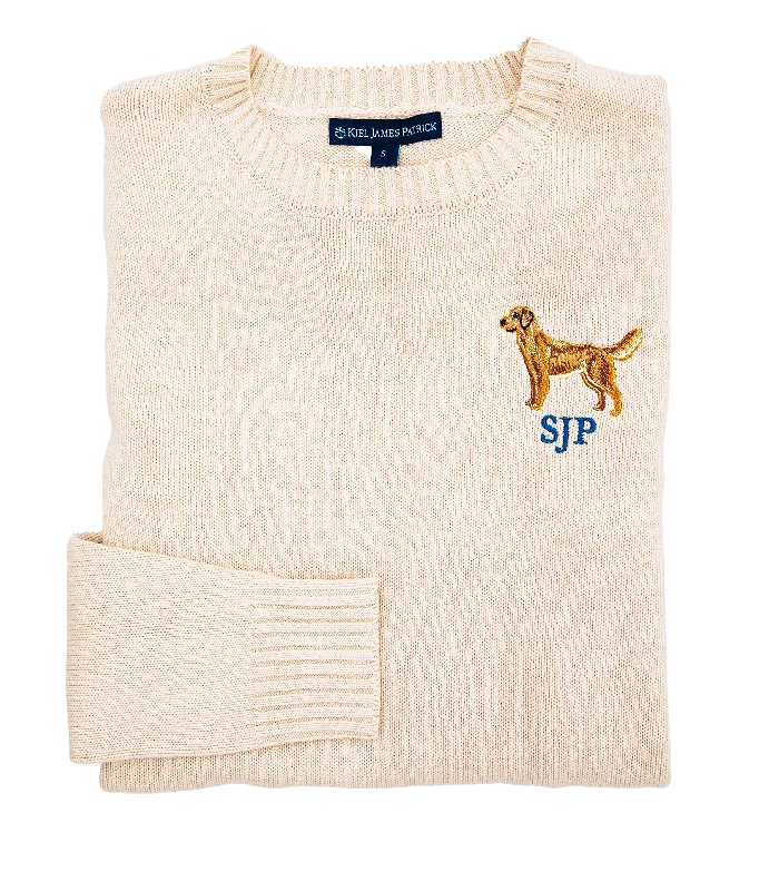 Boat Neck Women's Merino Wool Sweaters in Neutral ShadesAmerican Retriever Monogram Sweater (Women's) Boat Neck Women's Merino Wool Sweaters in Neutral ShadesAmerican Retriever Monogram Sweater (Women's)