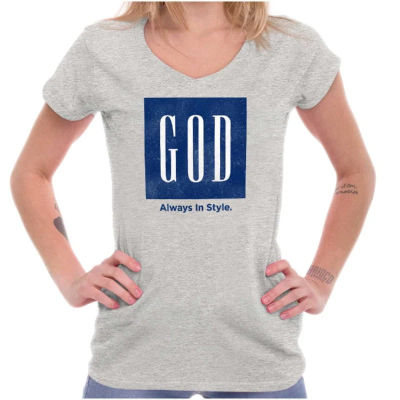 Muscle Women T Shirt for a Sporty and Casual LookGod In Style Junior Fit V-Neck T Shirt Muscle Women T Shirt for a Sporty and Casual LookGod In Style Junior Fit V-Neck T Shirt