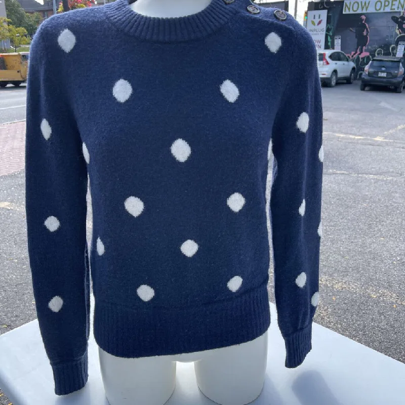Plus Size Women's Belted Cable Knit SweatersJ Crew polka dot sweater S