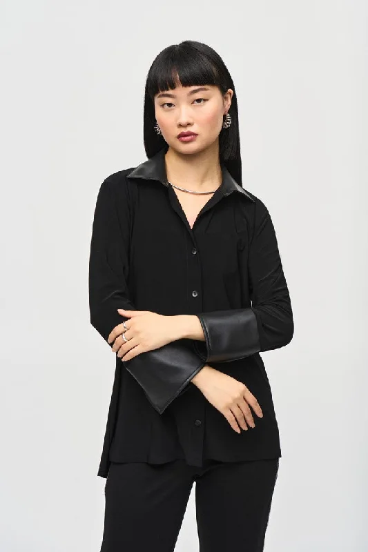 V - Neck Women's Ribbed Wool Sweaters for FallJoseph Ribkoff Black Silky Knit Fit and Flare Blouse V - Neck Women's Ribbed Wool Sweaters for FallJoseph Ribkoff Black Silky Knit Fit and Flare Blouse