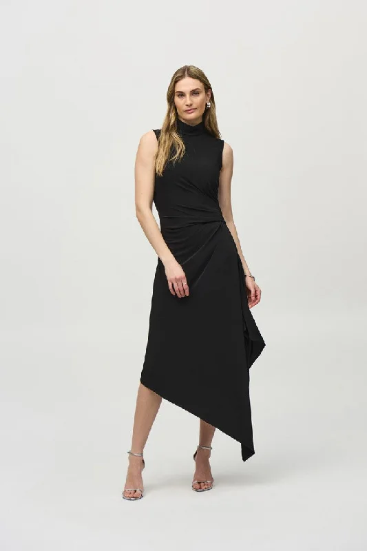 Plus Size Women's Embroidered Sweaters in Ethnic StylesJoseph Ribkoff Black Silky Knit Fit and Flare Dress Plus Size Women's Embroidered Sweaters in Ethnic StylesJoseph Ribkoff Black Silky Knit Fit and Flare Dress