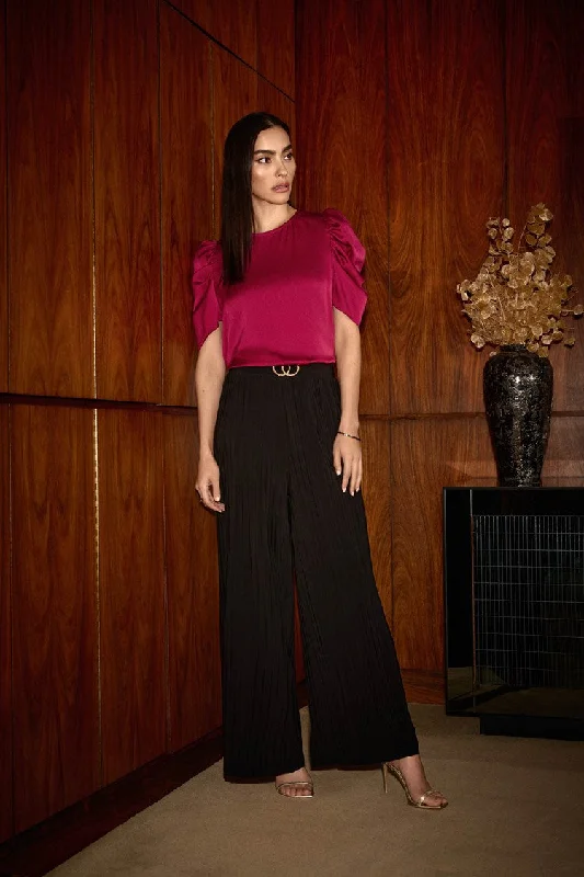 Plus Size Women's Embroidered Sweaters in Ethnic StylesJoseph Ribkoff Black Pleated Silky Knit Wide-Leg Pants Plus Size Women's Embroidered Sweaters in Ethnic StylesJoseph Ribkoff Black Pleated Silky Knit Wide-Leg Pants