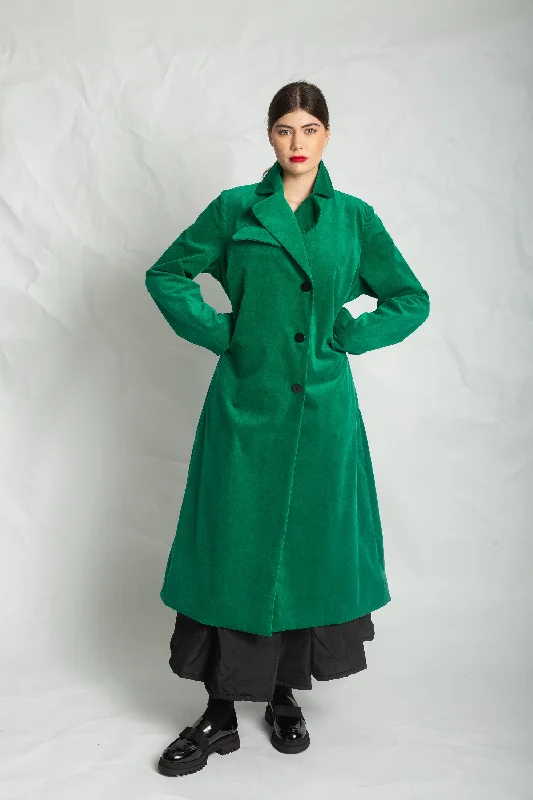 Split - Hem Women's Linen Blend Sweaters for SpringLes Filles D'ailleurs Green Velvet Belted Coat Split - Hem Women's Linen Blend Sweaters for SpringLes Filles D'ailleurs Green Velvet Belted Coat