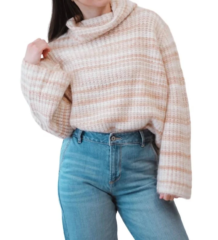 Mock Neck Women's Alpaca Wool Sweaters in Earth TonesLoretta Turtleneck Sweater In Cream Mock Neck Women's Alpaca Wool Sweaters in Earth TonesLoretta Turtleneck Sweater In Cream