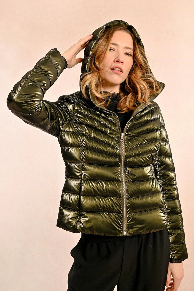 Button - Down Women's Shetland Wool Sweaters in Traditional PatternsMolly Bracken Khaki Padded Jacket Button - Down Women's Shetland Wool Sweaters in Traditional PatternsMolly Bracken Khaki Padded Jacket