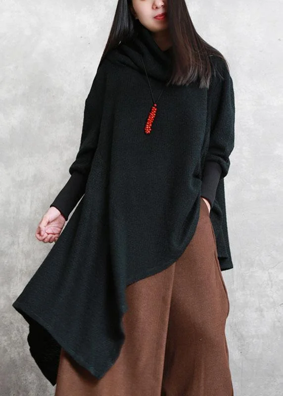Women's Long Sleeve Turtleneck Cashmere SweatersStylish Black Turtleneck Asymmetrical Design Fall Knit Sweaters Women's Long Sleeve Turtleneck Cashmere SweatersStylish Black Turtleneck Asymmetrical Design Fall Knit Sweaters