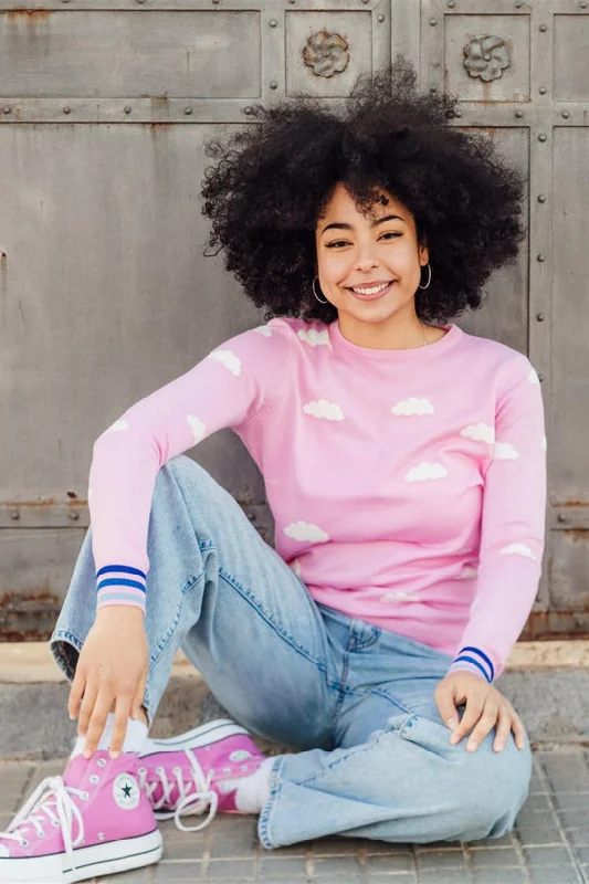 Hooded Women's Fleece - Lined Sweaters for WinterSugarhill Brighton Pink Dreamy Ddays Clouds Rita Hooded Women's Fleece - Lined Sweaters for WinterSugarhill Brighton Pink Dreamy Ddays Clouds Rita
