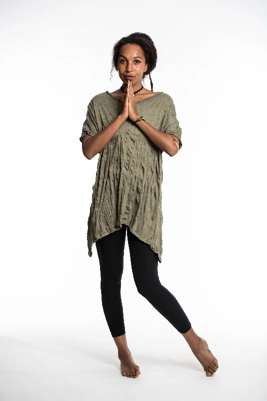 Ringer T Shirt Women with Retro - Inspired StripesWomens Solid Color Loose V Neck T-Shirt in Green Ringer T Shirt Women with Retro - Inspired StripesWomens Solid Color Loose V Neck T-Shirt in Green